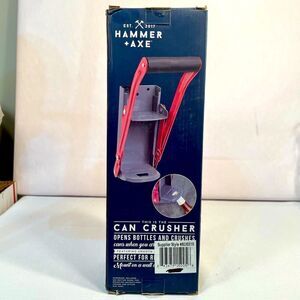 CAN CRUSHER WITH NOTTLE OPENER BY HAMMER AND AXE NWT
